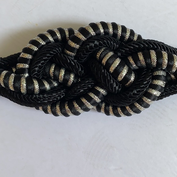 🍒 Vintage Black Knotted Rope Belt!!! - Picture 2 of 7